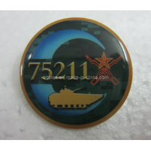 Metall Offset bedruckte Revers Pin Abzeichen mit Epoxy (Badge-104)